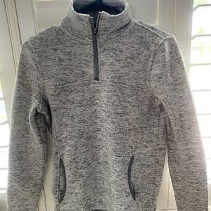 Heathered grey quarter zip